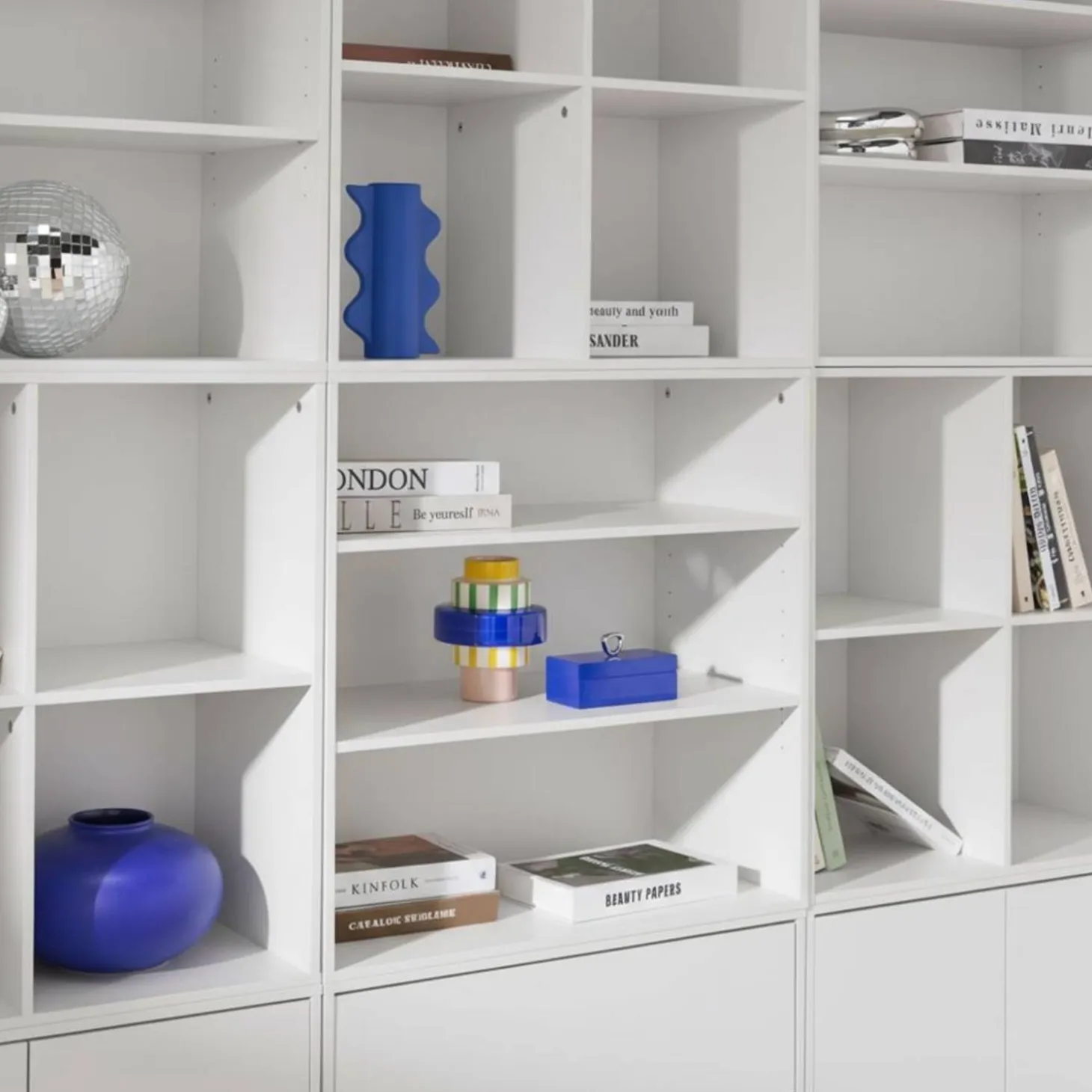 Kit prateleira, estante modular decoração madeira, 9 elementos