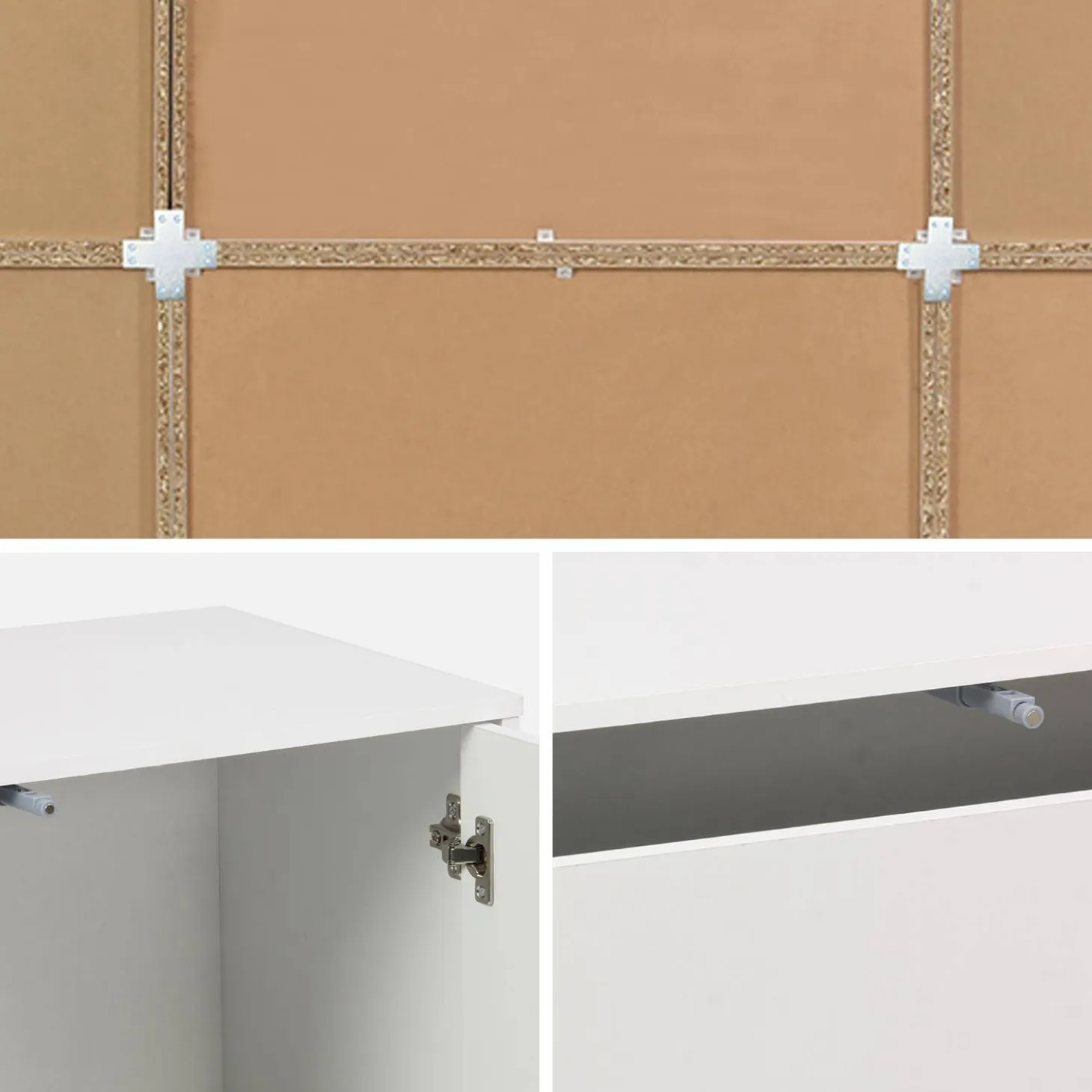 Kit prateleira, estante modular decoração madeira, 9 elementos