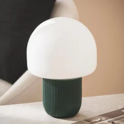 Lâmpada de mesa interior resina e PVC Ø18cm