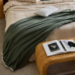Manta sherpa e gaze de algodão, 170cm
