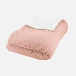 Manta sherpa e gaze de algodão, 170cm