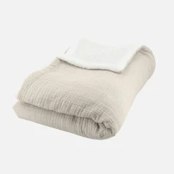 Manta sherpa e gaze de algodão, 170cm