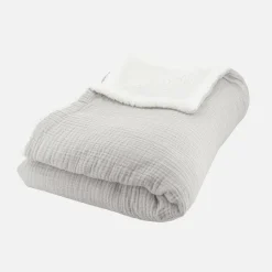 Manta sherpa e gaze de algodão, 170cm
