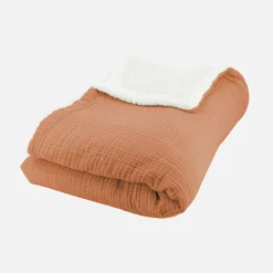 Manta sherpa e gaze de algodão, 170cm