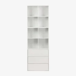 Módulo de armazenamento decor madeira, 3 gavetas