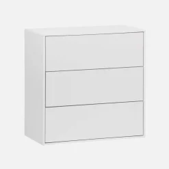 Módulo de armazenamento decor madeira, 3 gavetas