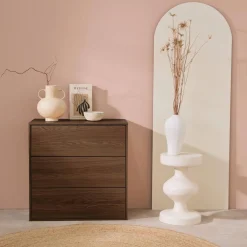 Módulo de armazenamento decor madeira, 3 gavetas