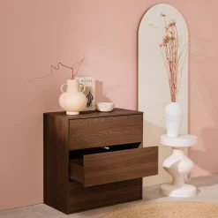 Módulo de armazenamento decor madeira, 3 gavetas