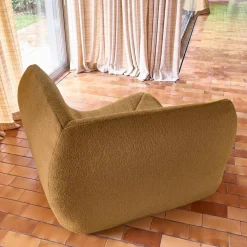 Módulo de canto em tecido bouclé, 1 lugar
