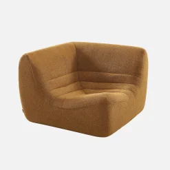 Módulo de canto em tecido bouclé, 1 lugar