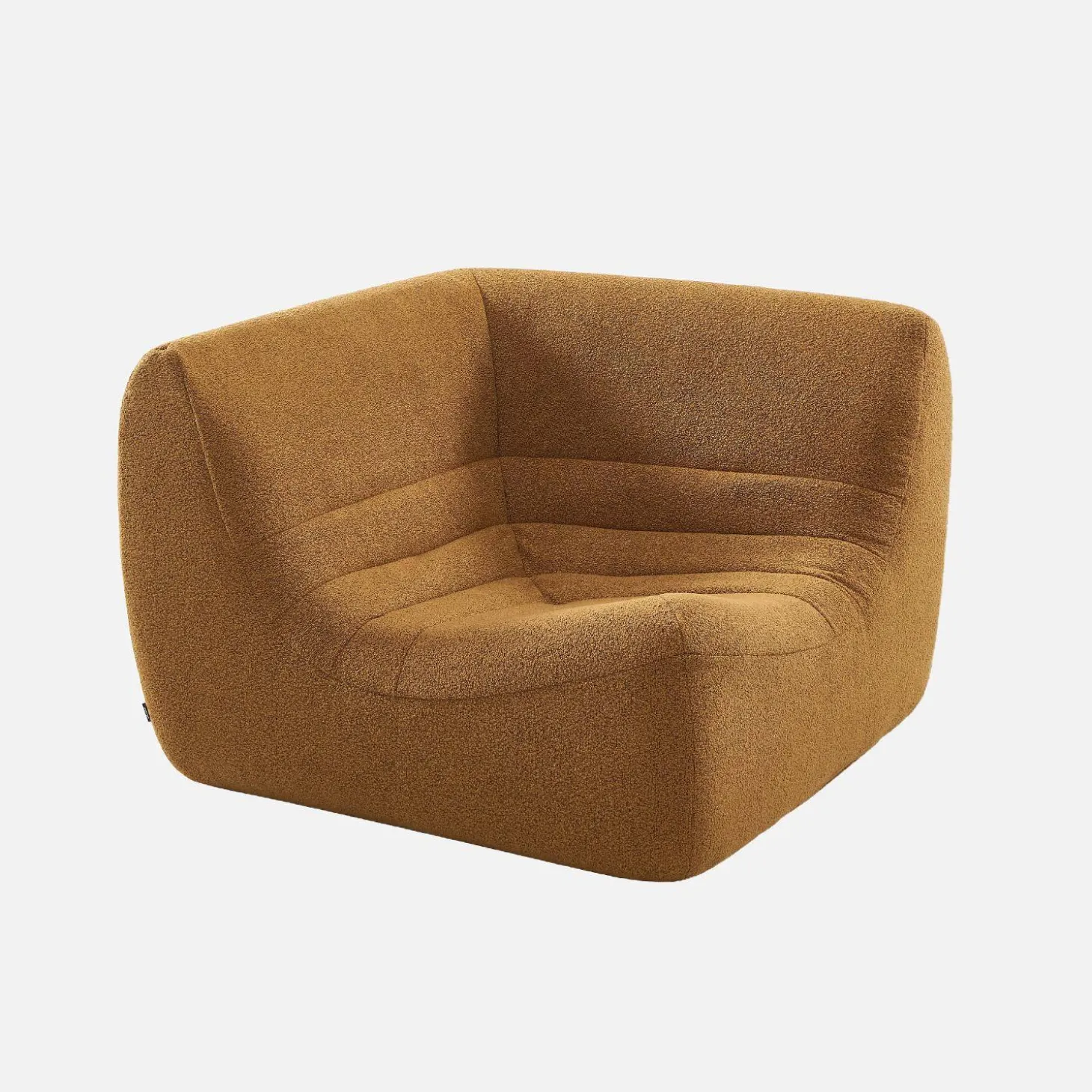 Módulo de canto em tecido bouclé, 1 lugar