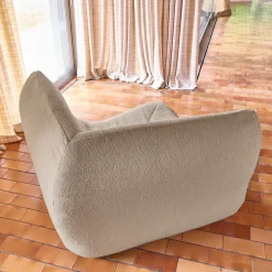 Módulo de canto em tecido bouclé, 1 lugar