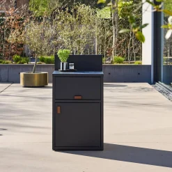 Módulo de cozinha exterior em aço com 2 portas, 60cm