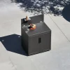 Módulo de cozinha exterior em aço com 2 portas e 1 gancho, 80cm
