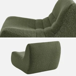 Módulo de sofá modular em tecido de efeito alpaca