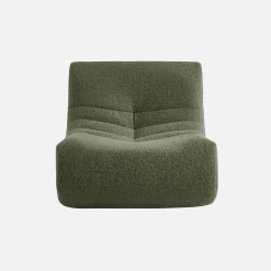 Módulo de sofá modular em tecido de efeito alpaca