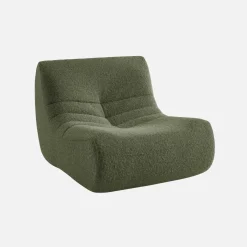 Módulo de sofá modular em tecido de efeito alpaca