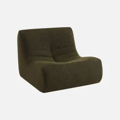 Módulo de sofá modular em tecido bouclé