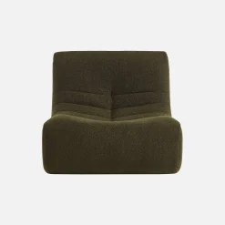 Módulo de sofá modular em tecido bouclé