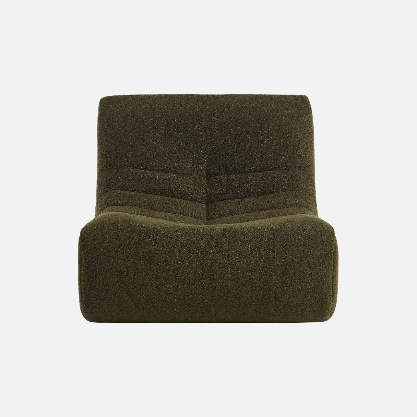Módulo de sofá modular em tecido bouclé