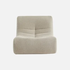 Módulo de sofá modular em tecido bouclé