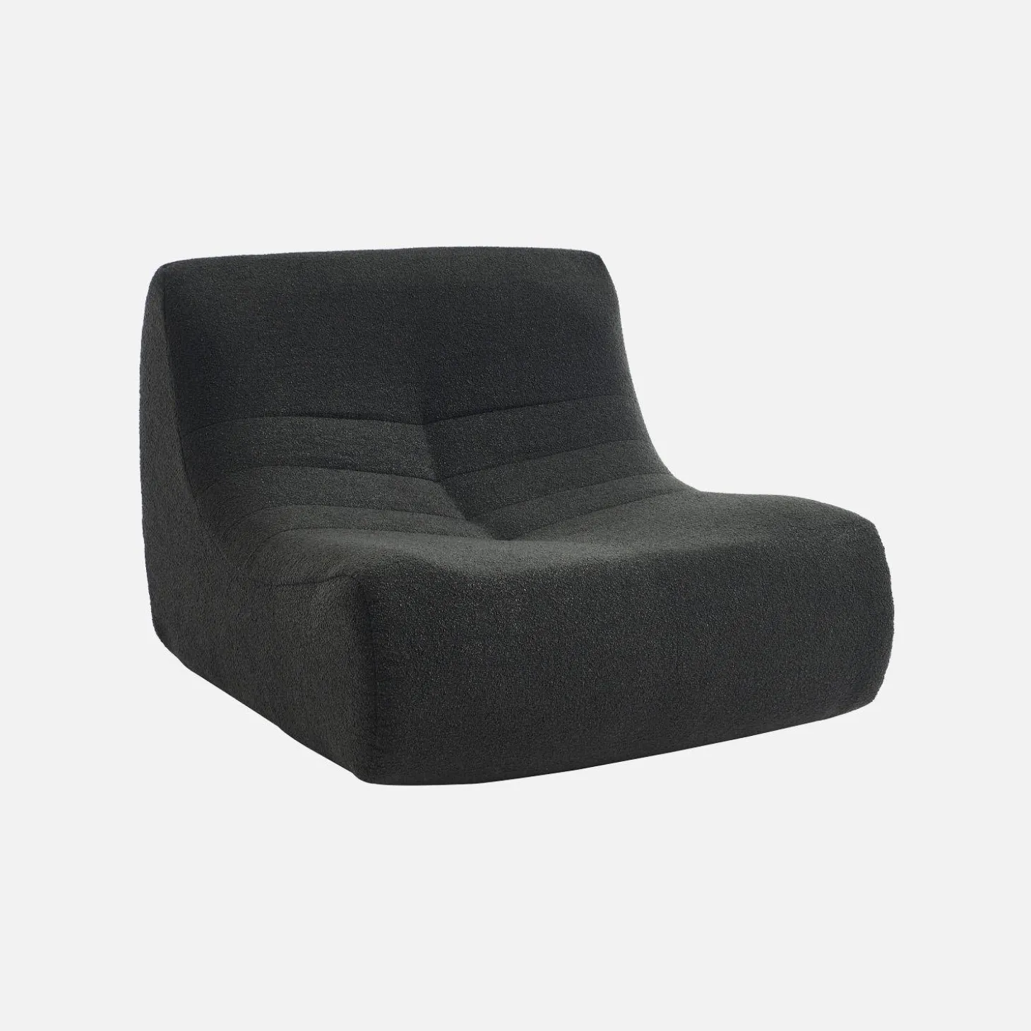 Módulo de sofá modular em tecido bouclé