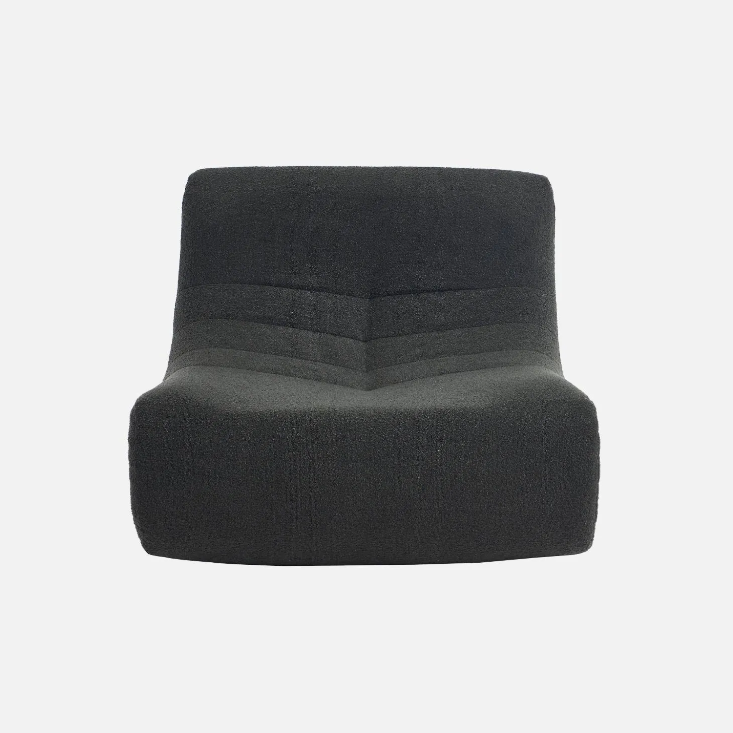 Módulo de sofá modular em tecido bouclé