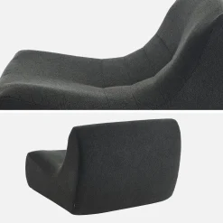 Módulo de sofá modular em tecido bouclé