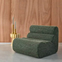 Módulo de sofá modular em tecido efeito alpaca, 1 lugar