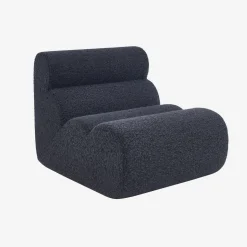 Módulo de sofá modular em tecido efeito alpaca, 1 lugar