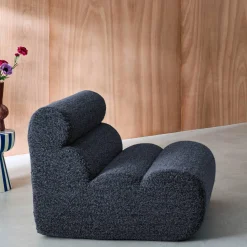 Módulo de sofá modular em tecido efeito alpaca, 1 lugar