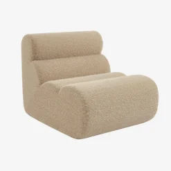 Módulo de sofá modular em tecido efeito alpaca, 1 lugar