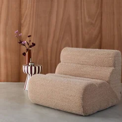 Módulo de sofá modular em tecido efeito alpaca, 1 lugar