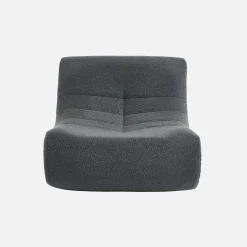 Módulo de sofá modular em tecido bouclé