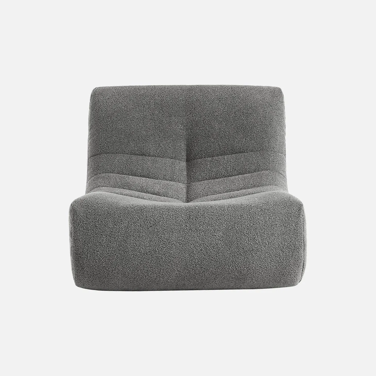 Módulo de sofá modular em tecido bouclé