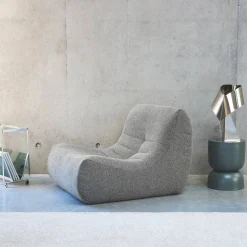 Módulo de sofá modular em tecido bouclé