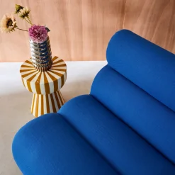 Módulo para sofá modular com apoio para os pés em tecido, 1 lugar