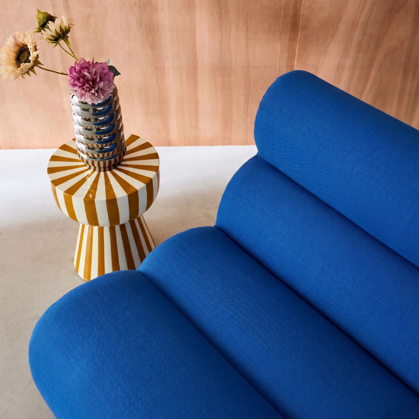 Módulo para sofá modular com apoio para os pés em tecido, 1 lugar
