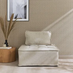 Módulo para sofá modular em tecido estofado