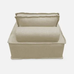 Módulo para sofá modular em tecido estofado