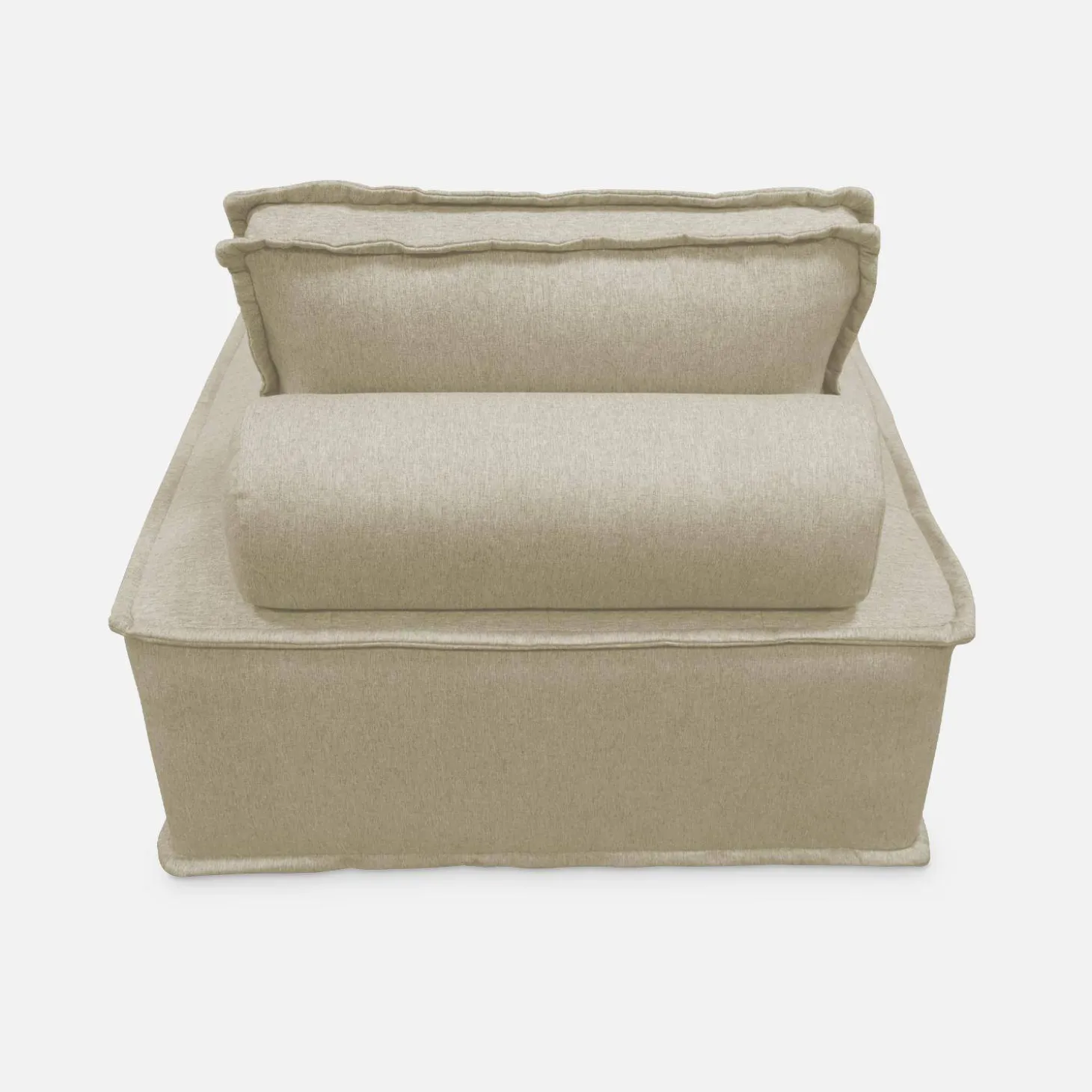 Módulo para sofá modular em tecido alcochoado, conjunto de 2