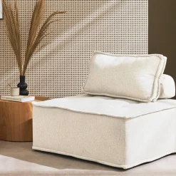 Módulo para sofá modular em tecido estofado