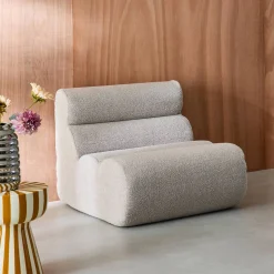 Módulo para sofá modular em tecido bouclé