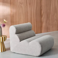 Módulo para sofá modular em tecido bouclé