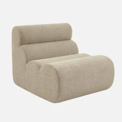 Módulo para sofá modular em tecido bouclé
