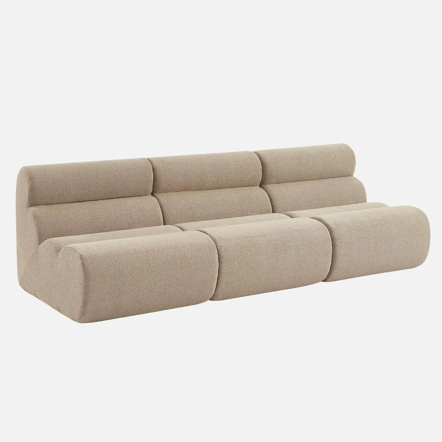 Módulo para sofá modular em tecido bouclé, set de 3