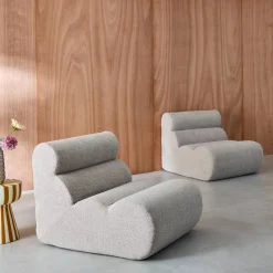 Módulo para sofá modular em tecido bouclé, set de 2