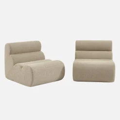 Módulo para sofá modular em tecido bouclé, set de 2