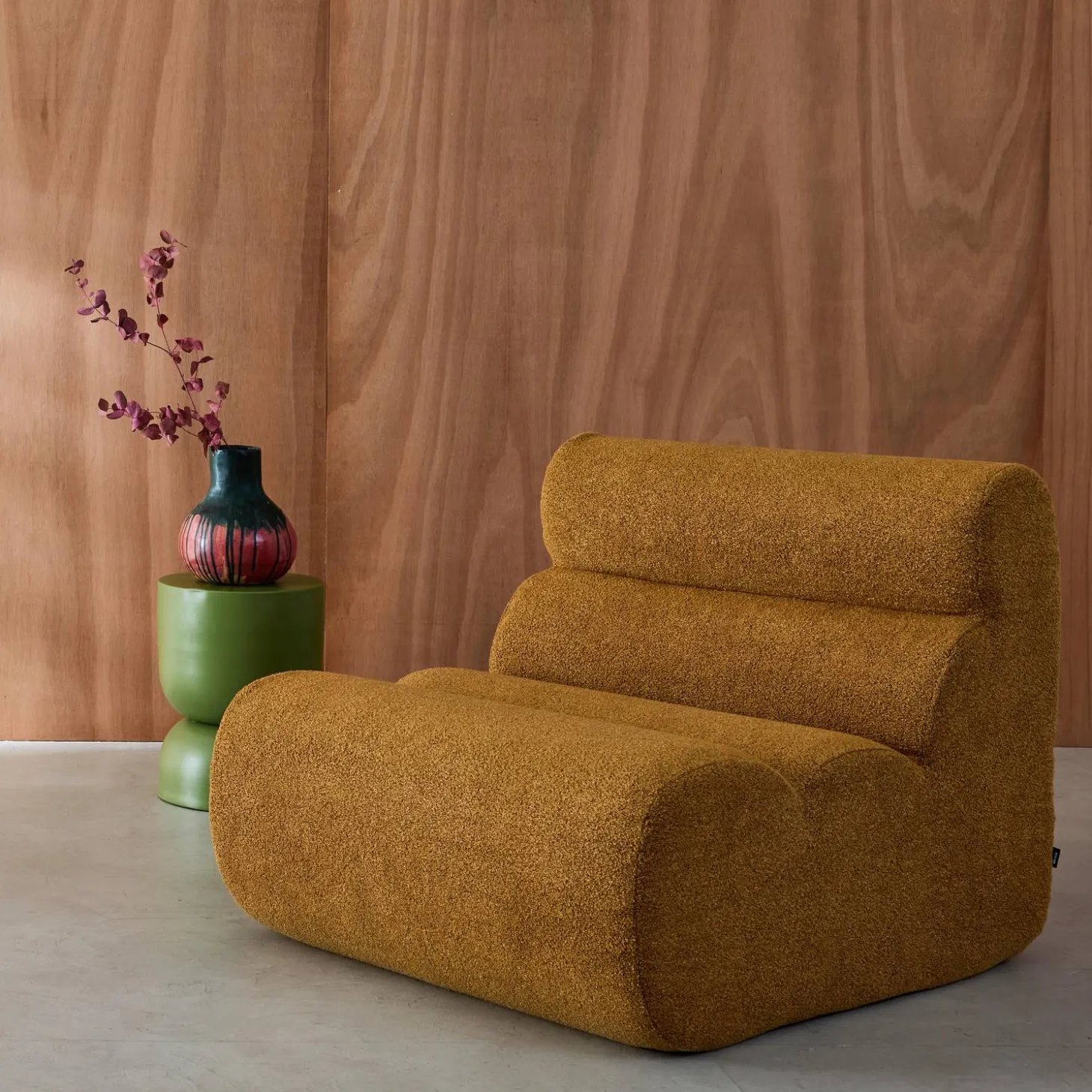 Módulo para sofá modular em tecido bouclé