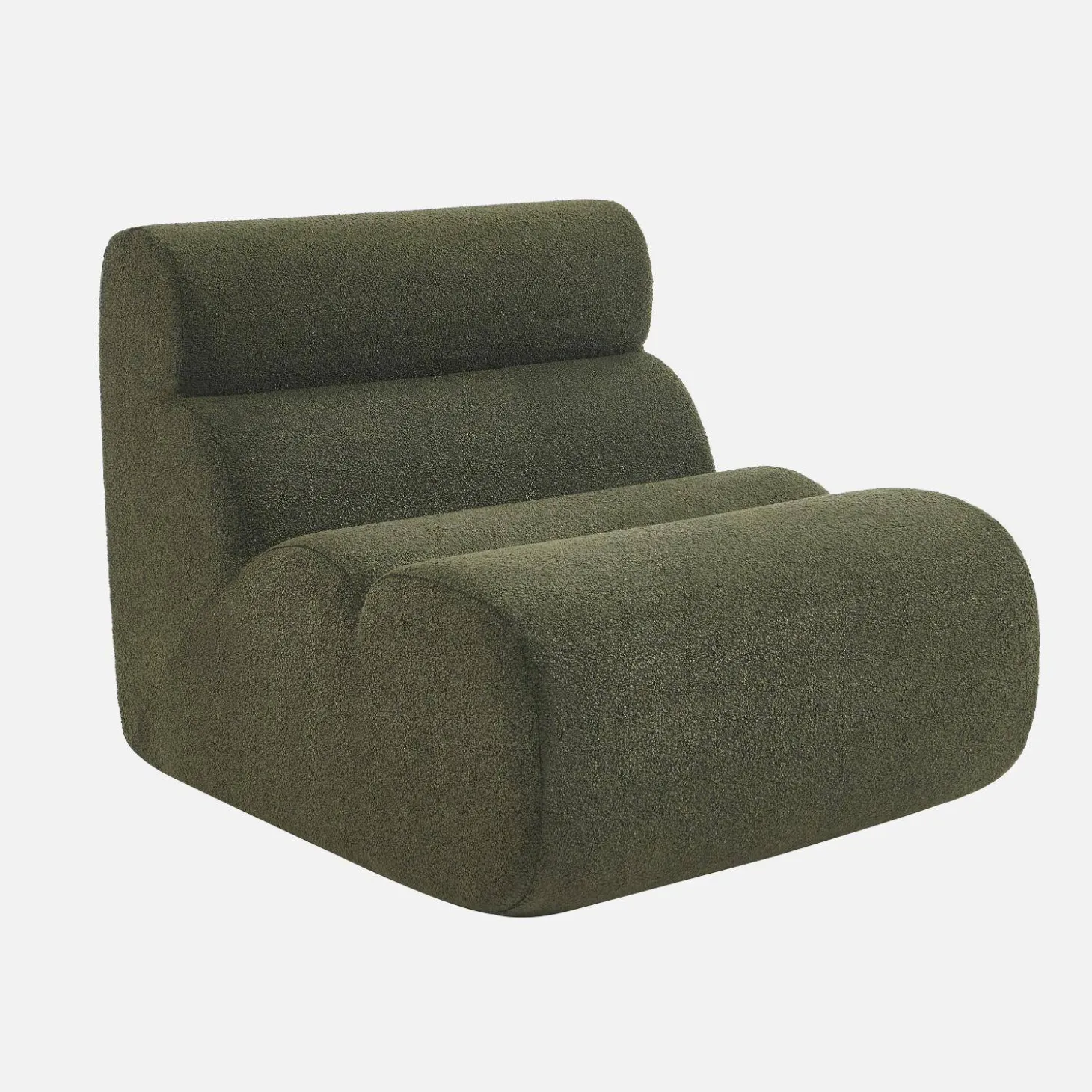 Módulo para sofá modular em tecido bouclé